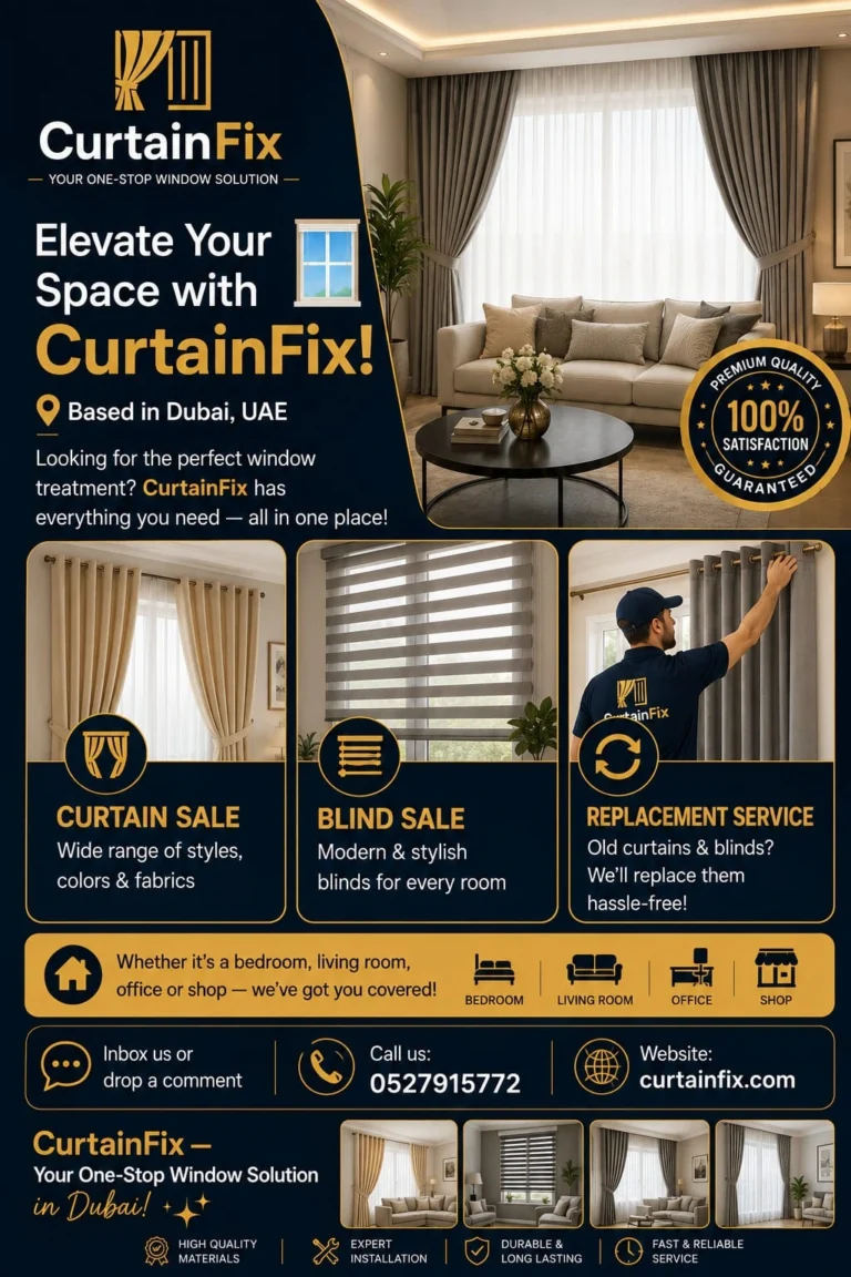 curtain sale and installation dubai