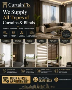 We Supply All Types of Curtains & Blinds