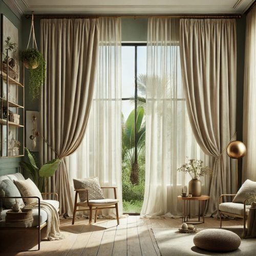 blackout+chiffon Blackout + Chiffon Curtains – Dual Layer for Style & Function
